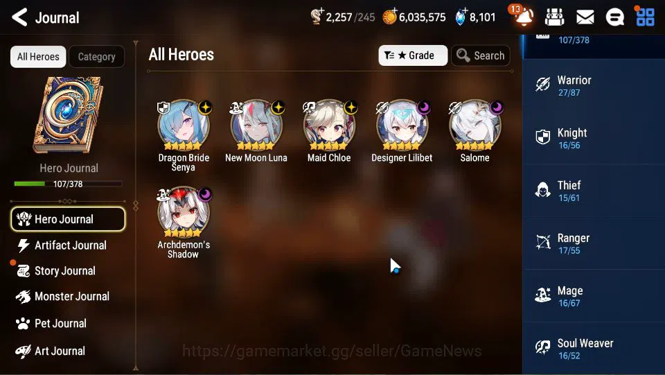 Epic Seven Accounts GLOBAL Unverif|New Era|6 ML(Salome,NM Luna,DB Seny image 15