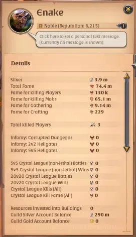 Albion Online Accounts High-End ASIA|74,4M Total Fame|T8 Skinner|Lv 101/120 (Scythe,Halberd,BattleAxe)|Lvl 120 Torch|Many 1