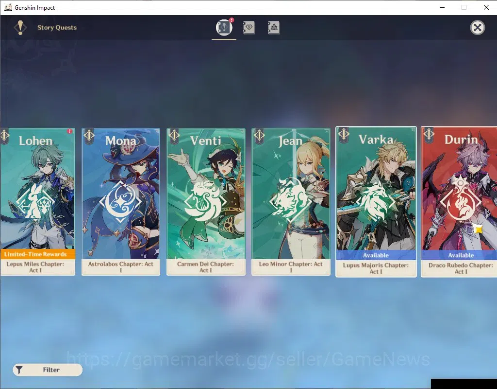 Genshin Impact Accounts ASIA | AR 50 | BD Unset | 3 Limited + 3 (*5Standar image 13