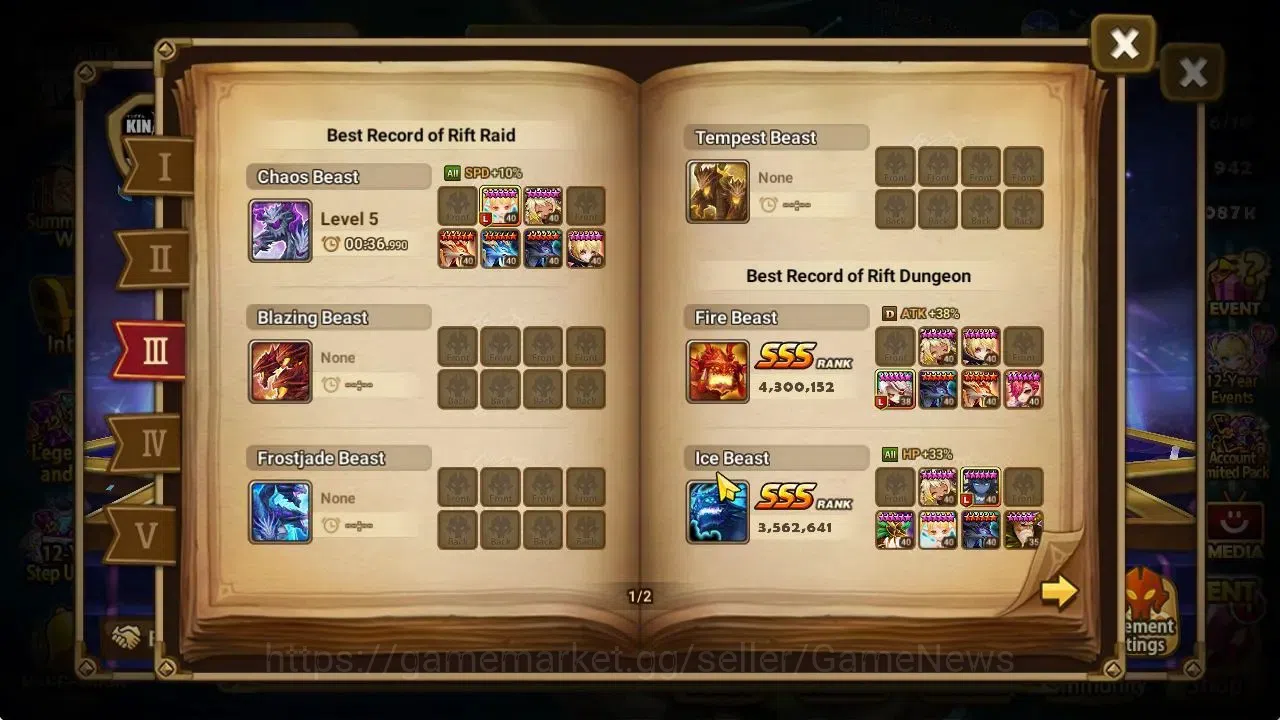 Summoners War: Sky Arena Accounts GLOBAL Lv 46|2 LD[Ongyouki,ISIS]+8 Total NB5[Qilin image 7