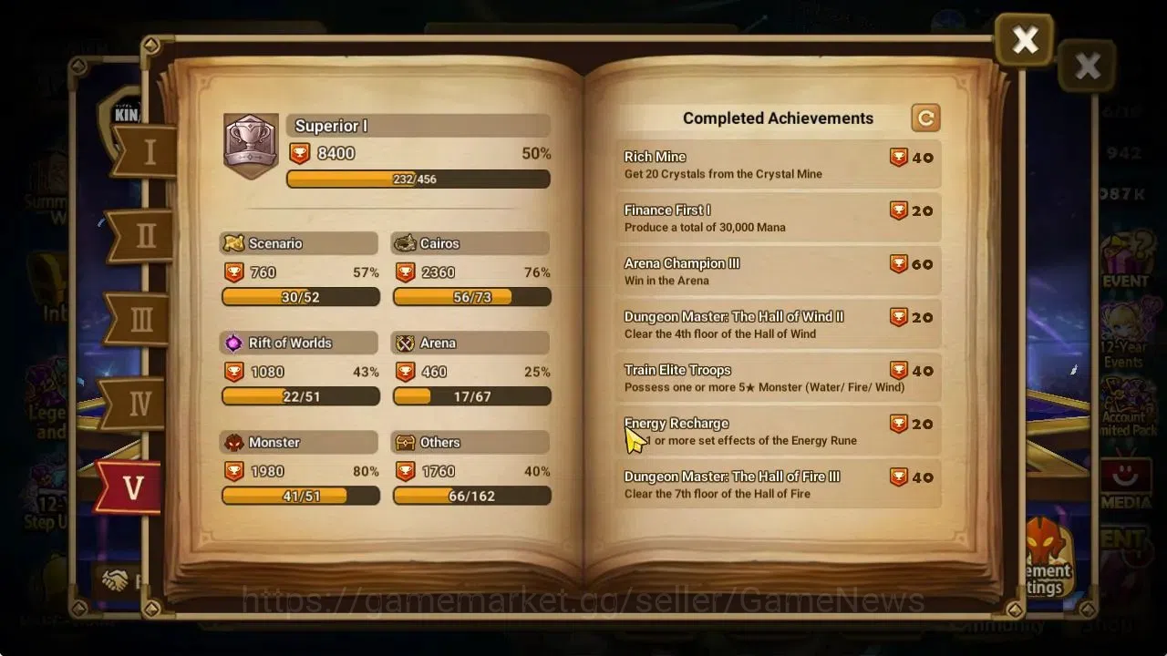 Summoners War: Sky Arena Accounts GLOBAL Lv 46|2 LD[Ongyouki,ISIS]+8 Total NB5[Qilin image 9