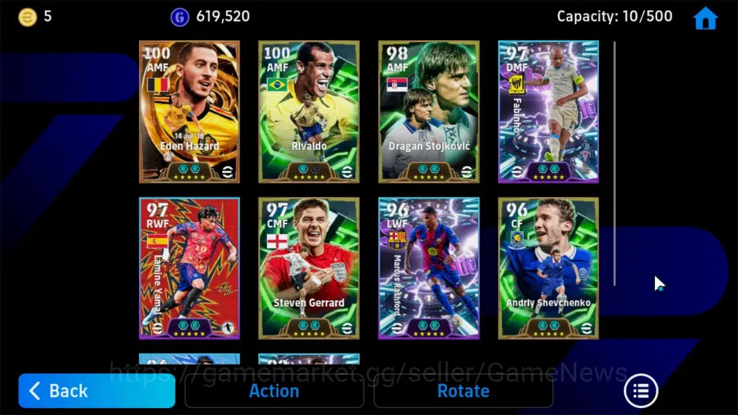 eFootball Accounts Android|BigTime Eden Hazard,Epic Rivaldo,Dragan St image 8