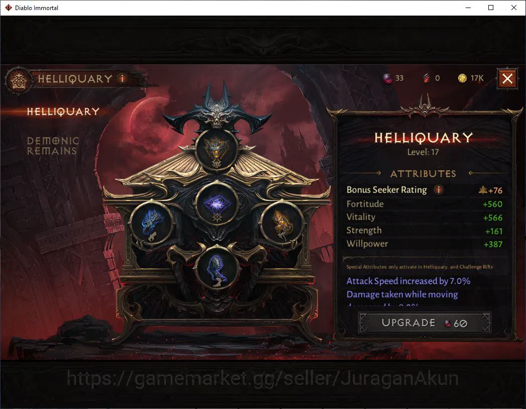 Diablo Immortal Accounts SA-Vasily |Lv60(387)Demon Hunter |32K CR|Reso 390| image 12