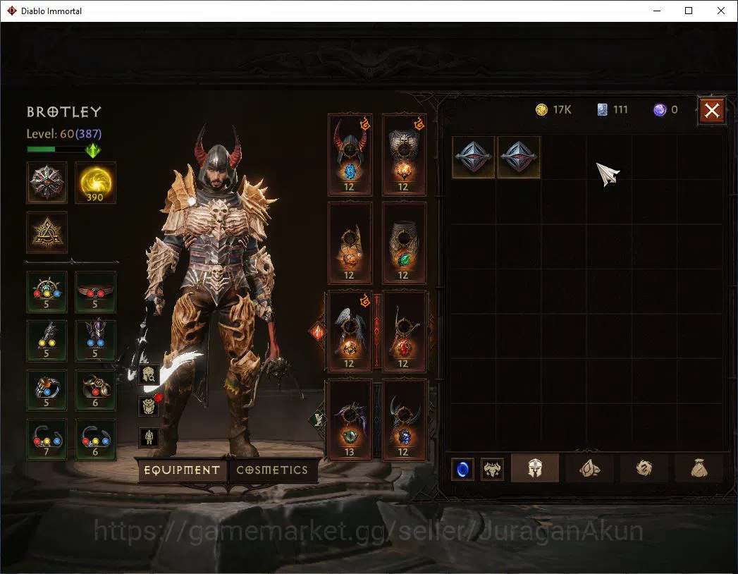 Diablo Immortal Accounts SA-Vasily |Lv60(387)Demon Hunter |32K CR|Reso 390| image 6