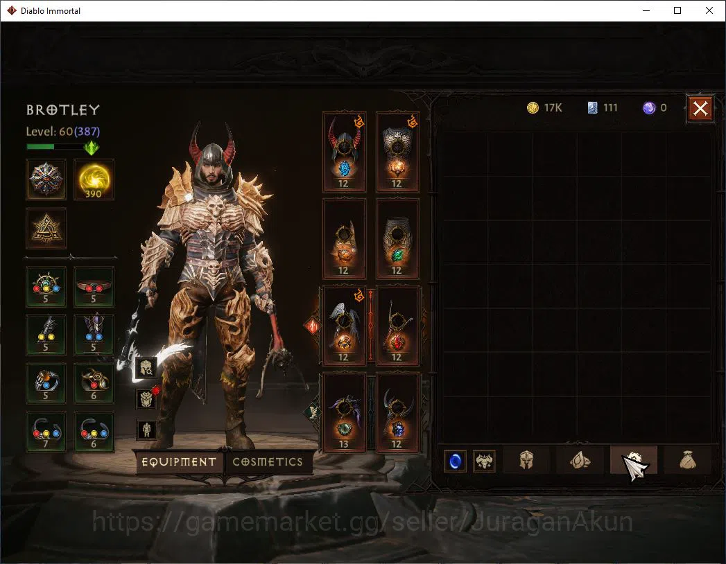Diablo Immortal Accounts SA-Vasily |Lv60(387)Demon Hunter |32K CR|Reso 390| image 8
