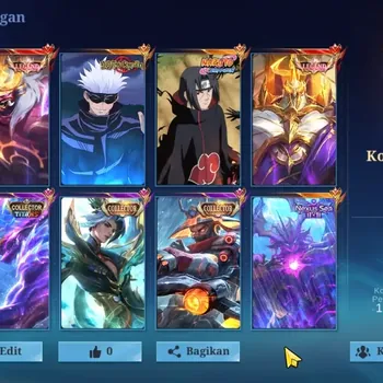Mobile Legends: Bang Bang Accounts Collector Mega V|Skin 492|Legend (Franco,Johnson),JJK Vaxier,Naruto Julian,Aspi
