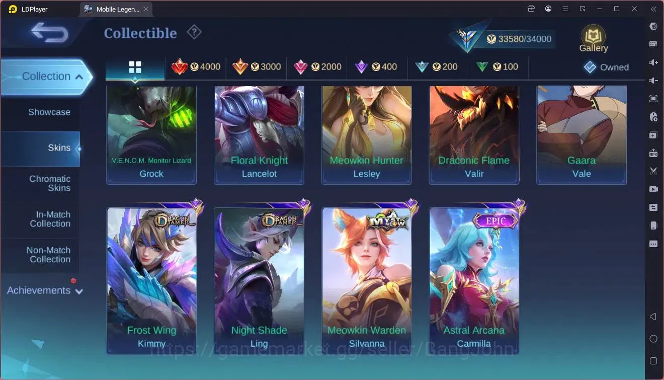 Mobile Legends: Bang Bang Accounts Global|Hero 94|Skin 141|Expert|KOF Karina|CC Natal image 13