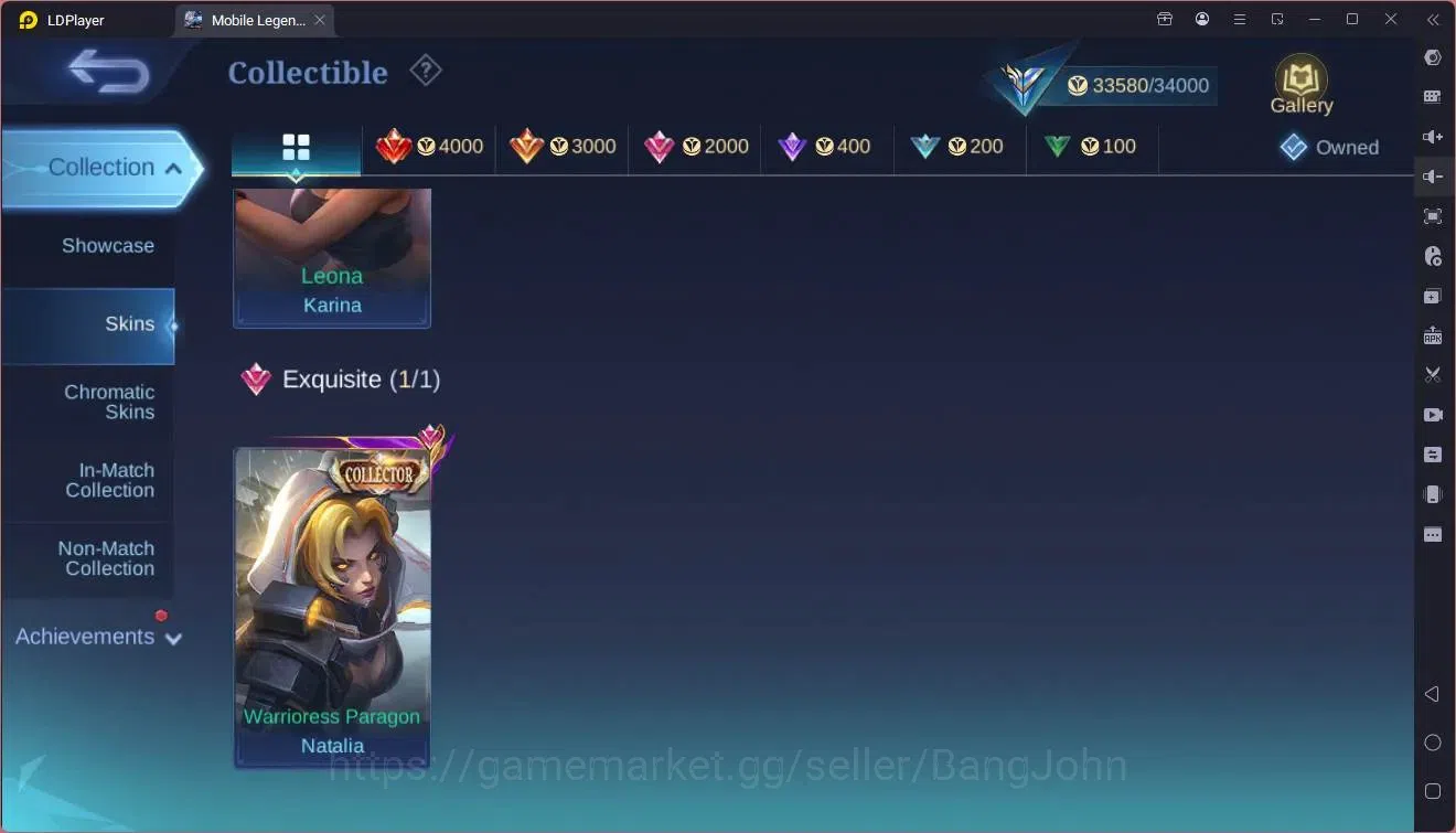 Mobile Legends: Bang Bang Accounts Global|Hero 94|Skin 141|Expert|KOF Karina|CC Natal image 8