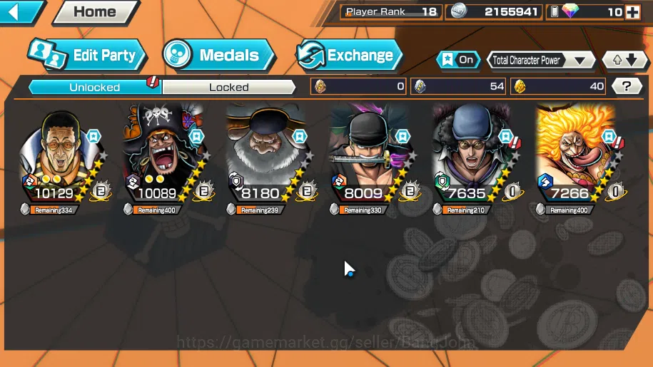 One Piece Bounty Rush Others GLOBAL|EX 6|PR 18|Borsalino,T4E Teach,T5E Saturn,O image 1