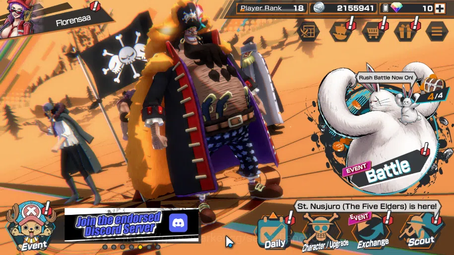 One Piece Bounty Rush Accounts Others GLOBAL|EX 6|PR 18|Borsalino,T4E Teach,T5E Saturn,Onigashima Zoro,etc|Log Bandai|Check 3