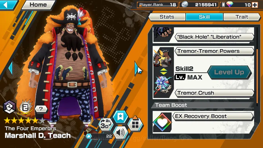 One Piece Bounty Rush Accounts Others GLOBAL|EX 6|PR 18|Borsalino,T4E Teach,T5E Saturn,Onigashima Zoro,etc|Log Bandai|Check 5
