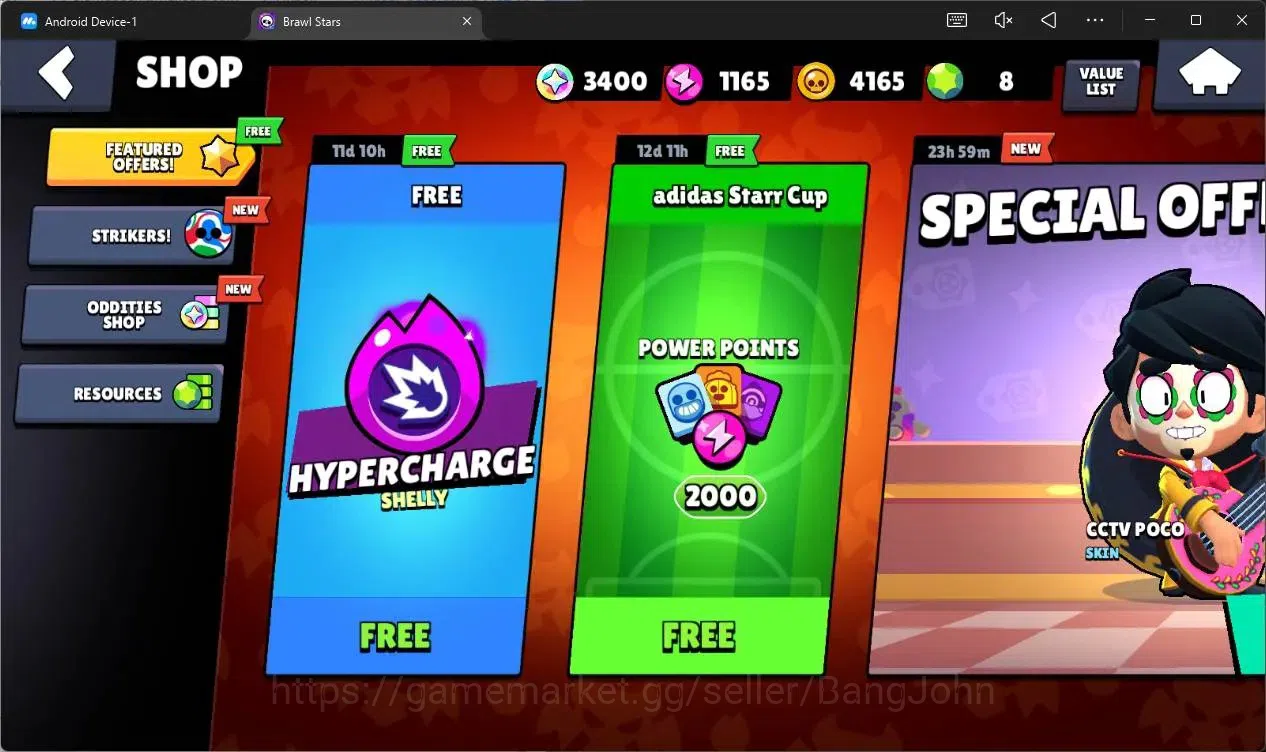 Brawl Stars Accounts Global |1009 Trophy|16 Brawler|3 Lv11 (Emz,Edgar,S image 4