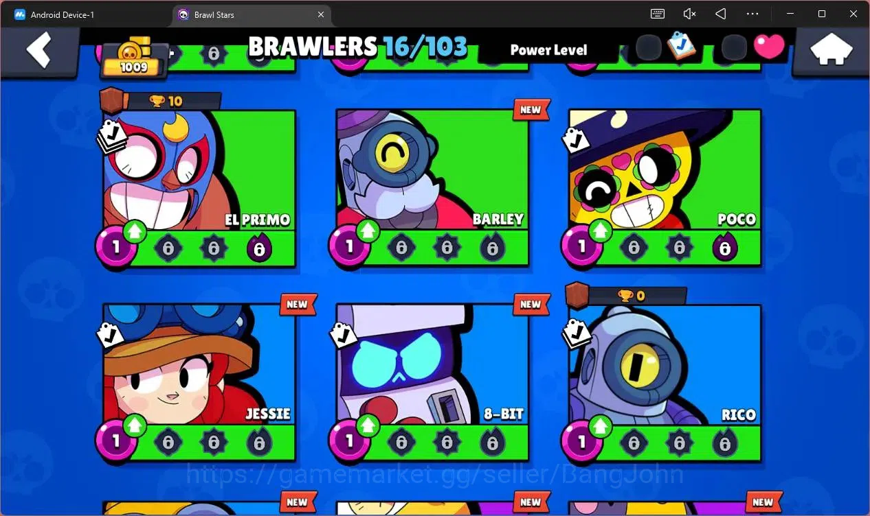 Brawl Stars Accounts Global |1009 Trophy|16 Brawler|3 Lv11 (Emz,Edgar,S image 6