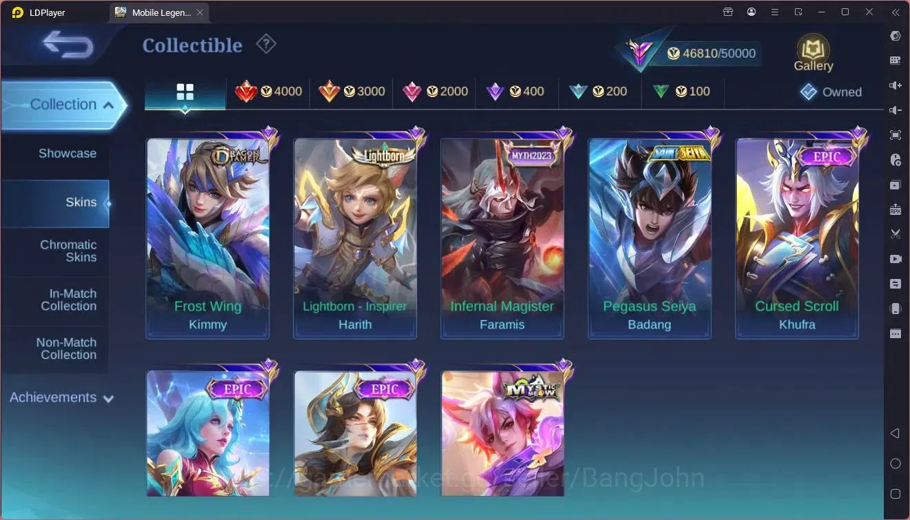 Mobile Legends: Bang Bang Accounts Global|Hero 130 Skin 220|Renowned|CC Natalia|VLTN  image 11