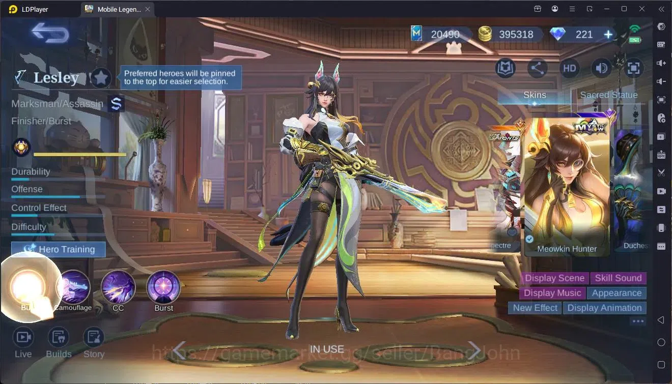 Mobile Legends: Bang Bang Accounts Global|Hero 130 Skin 220|Renowned|CC Natalia|VLTN  image 6