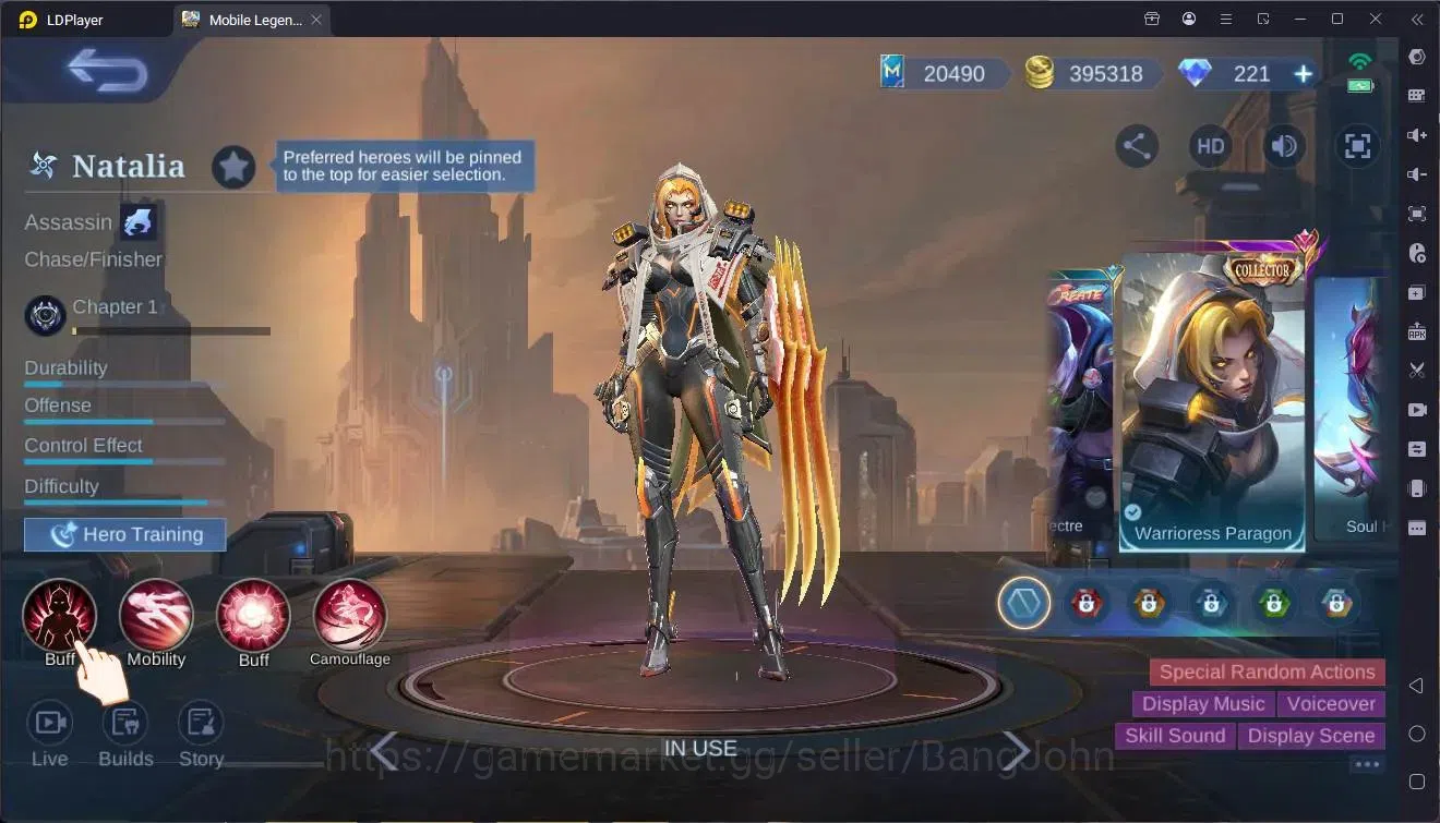 Mobile Legends: Bang Bang Accounts Global|Hero 130 Skin 220|Renowned|CC Natalia|VLTN  image 8