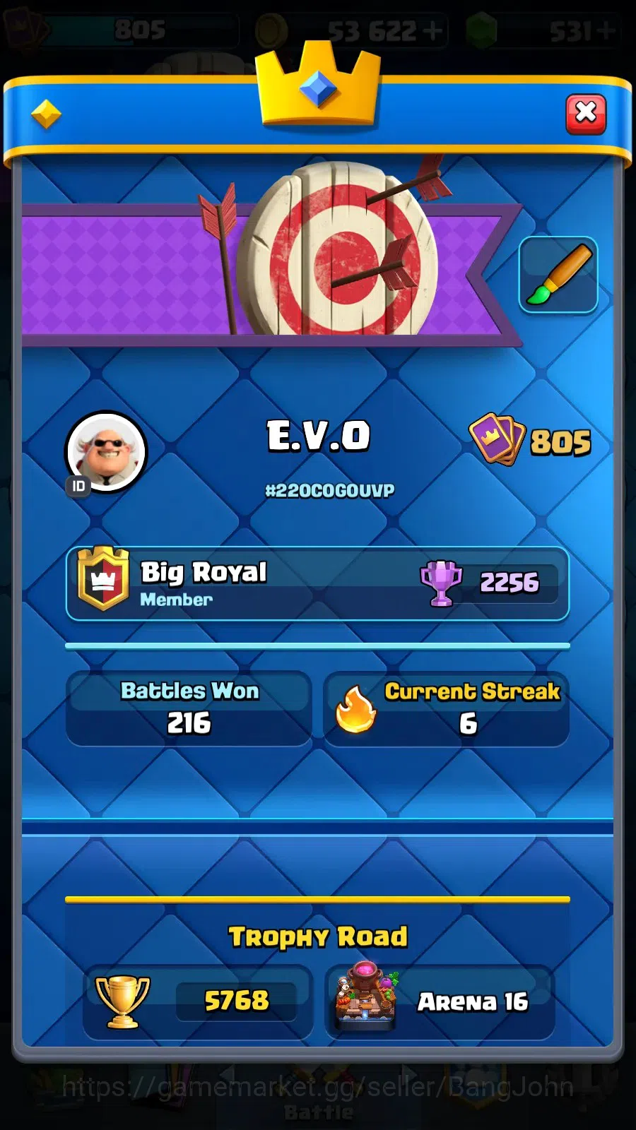 Clash Royale Accounts CL|KTL 11|Trophy 5768|Arena 16|Card 93|Lv15 Mortar image 18