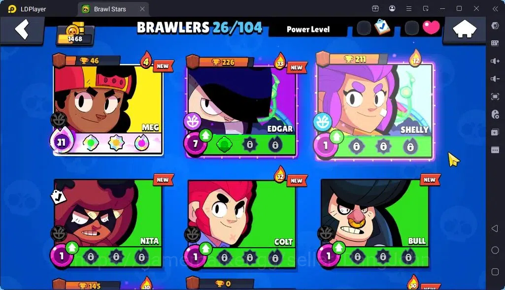 Brawl Stars Accounts Global |Trophy 1468 | Brawler 22, 1 Max with Supercharge| Skins 1 Mythic,6 Epic|Bling 8213|Protect 13