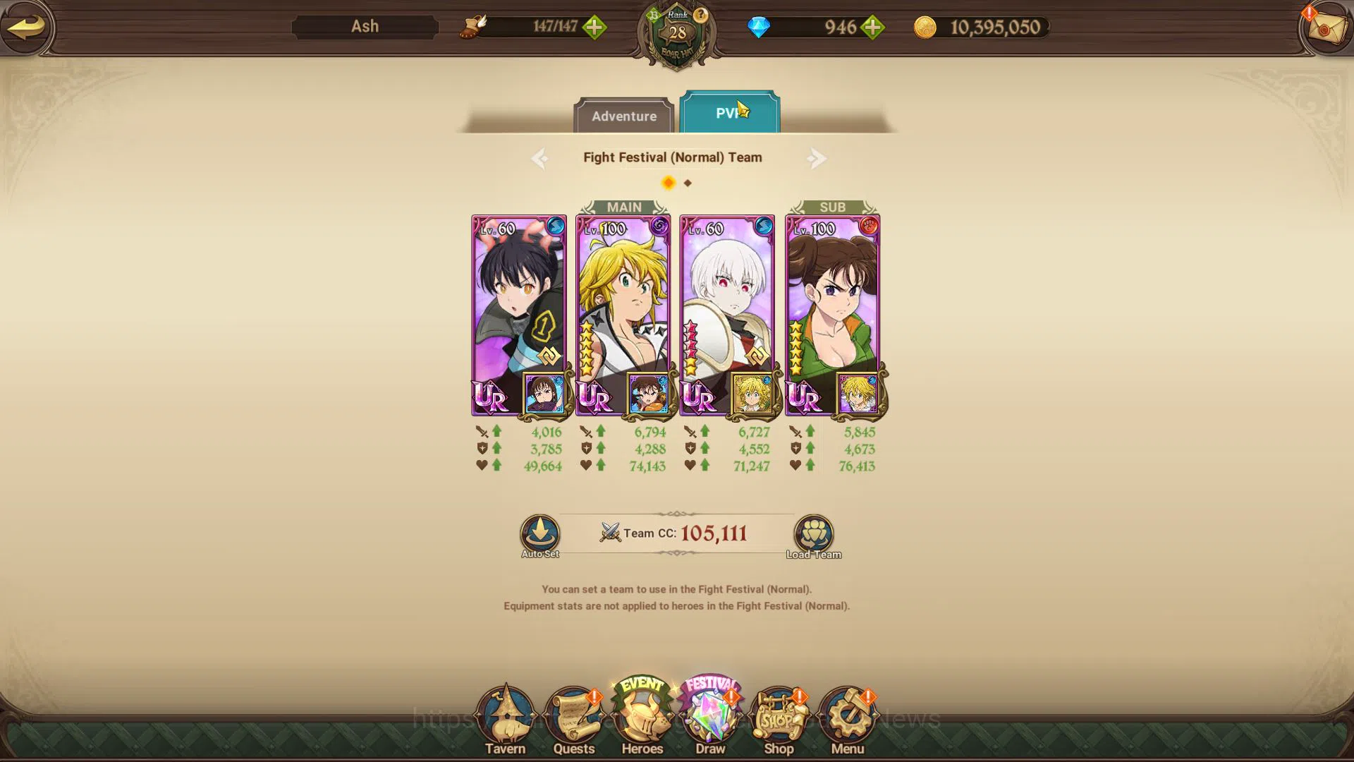 The Seven Deadly Sins: Grand Cross Accounts Starter Global |784 K CC|Starter CH 4|946 Dm| 1 UR+Collab FF | Demon King 7