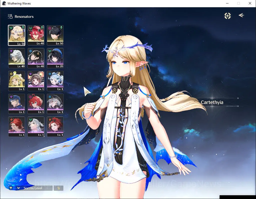 Wuthering Waves Accounts Starter NA| UL 23 | Starter | 2 Limited (Cartethyia+Sign,Ciaccona) | Low Exploration |DB Lv4| Male 2
