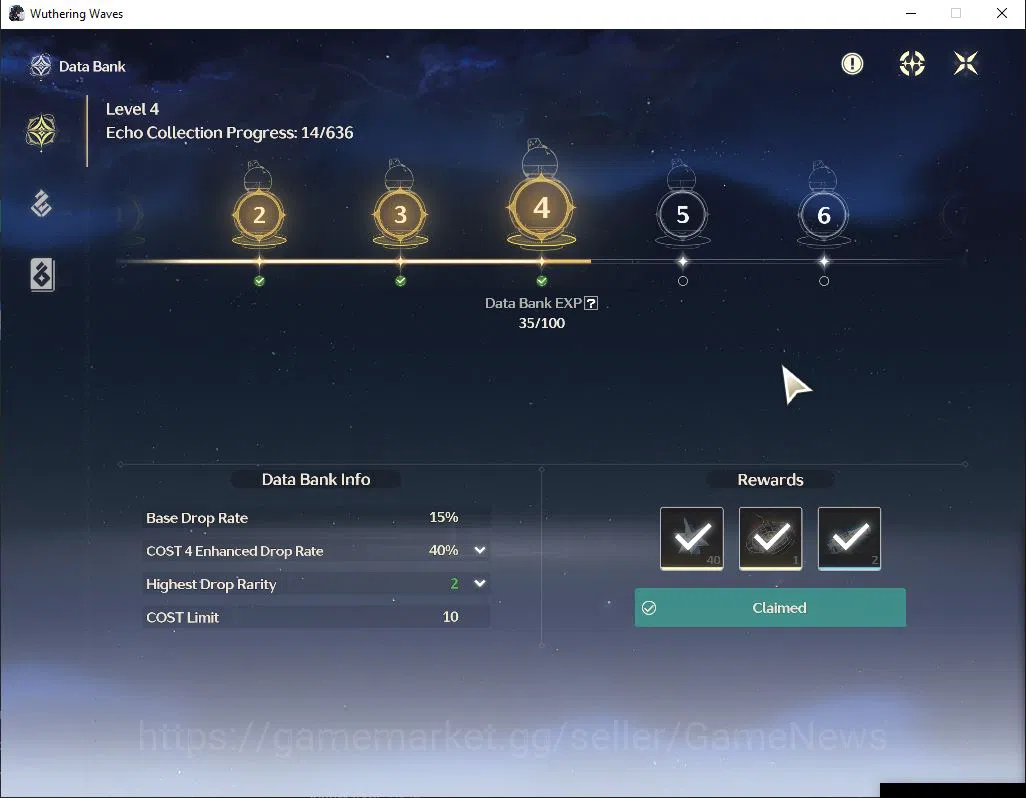 Wuthering Waves Accounts Starter NA| UL 23 | Starter | 2 Limited (Cartethyia+Sign,Ciaccona) | Low Exploration |DB Lv4| Male 3