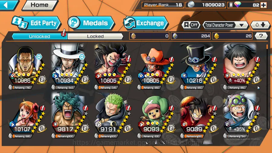 One Piece Bounty Rush Accounts GLOBAL | MAX 2 | EX2 | Kuma and Bonney, Awaken Luc image 6
