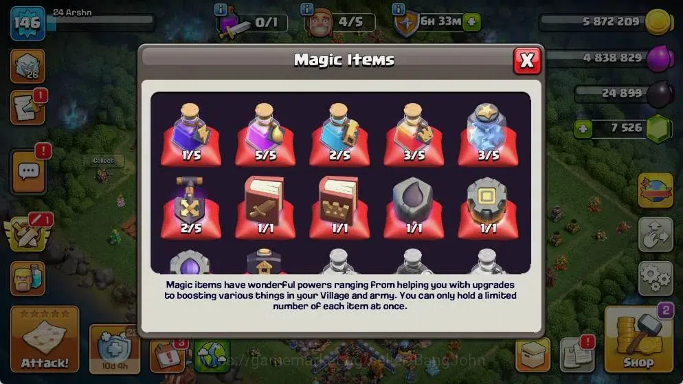 Clash of Clans Accounts Global |TH 18-BH 10|LVL 146|AQ 24 ,MP 10 ,GW 14 ,R image 2