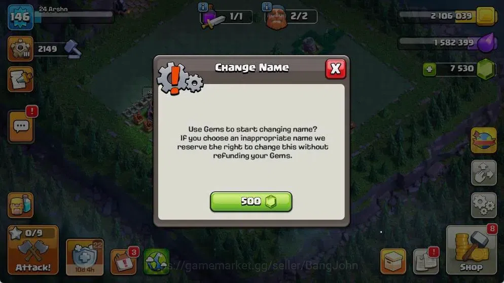 Clash of Clans Accounts Global |TH 18-BH 10|LVL 146|AQ 24 ,MP 10 ,GW 14 ,R image 20