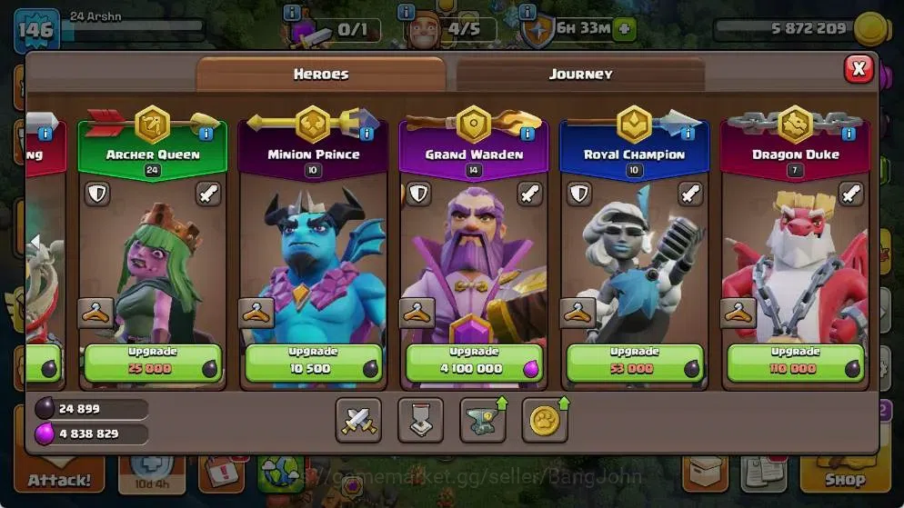 Clash of Clans Accounts Global |TH 18-BH 10|LVL 146|AQ 24 ,MP 10 ,GW 14 ,R image 7