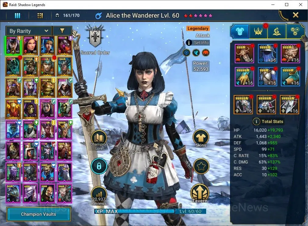 Raid: Shadow Legends Accounts Mid-Game Lv 54|1M Power|14 6