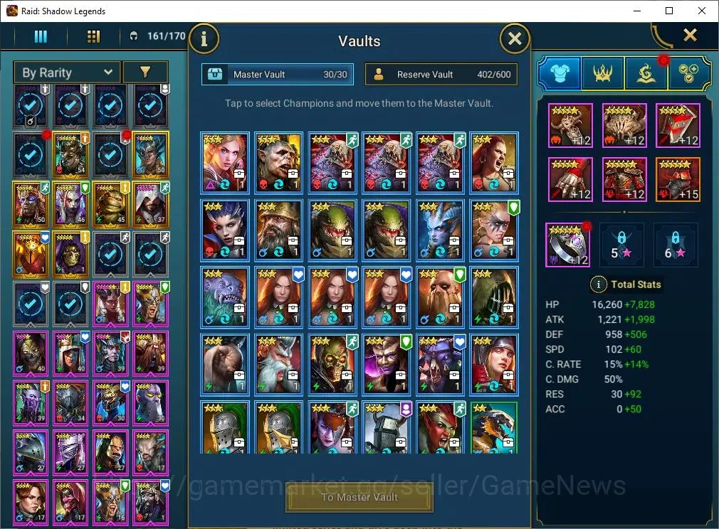 Raid: Shadow Legends Accounts Mid-Game Lv 54|1M Power|14 8