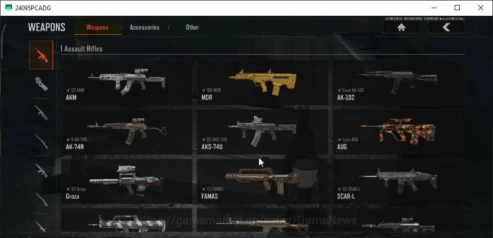 Arena Breakout Accounts Others MOBILE Lv30|SV 24,2M|CV 15M|Peace Set,Wire Set|AKM SS,AK-74N B,AKS-74U QS,Groza SS,SCAR-L 5