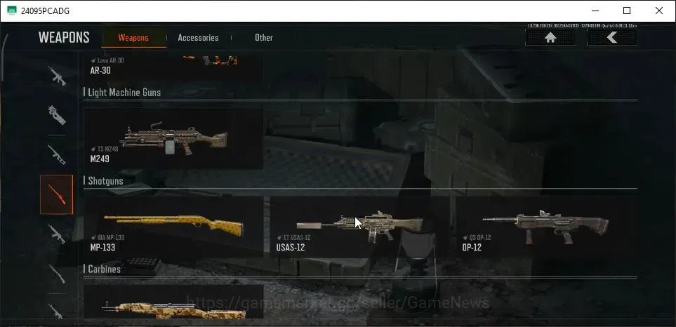 Arena Breakout Accounts Others MOBILE Lv30|SV 24,2M|CV 15M|Peace Set,Wire Set|AKM SS,AK-74N B,AKS-74U QS,Groza SS,SCAR-L 7