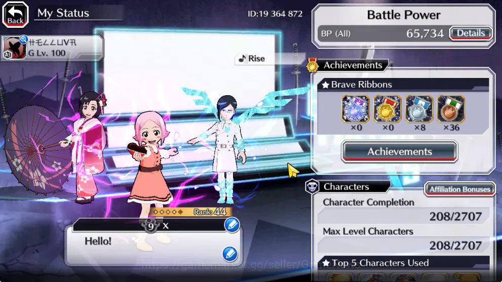 Bleach: Brave Souls Accounts [GLOBAL]6k Orbs+Fresh All Story|Yachiru Valentine2 image 2