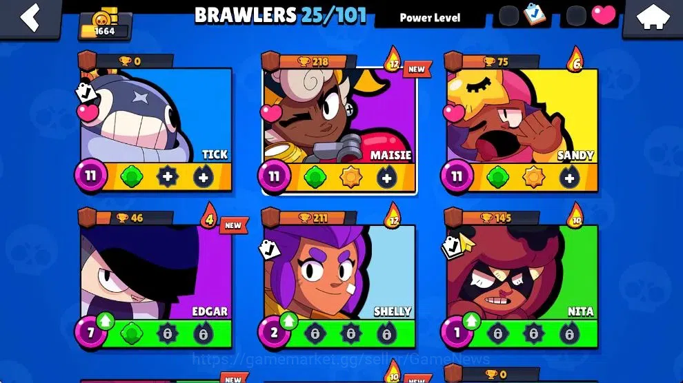 Brawl Stars Accounts 1644 Trophy|10K Bling|25 Brawlers 3 Max Lvl|1Legen image 4