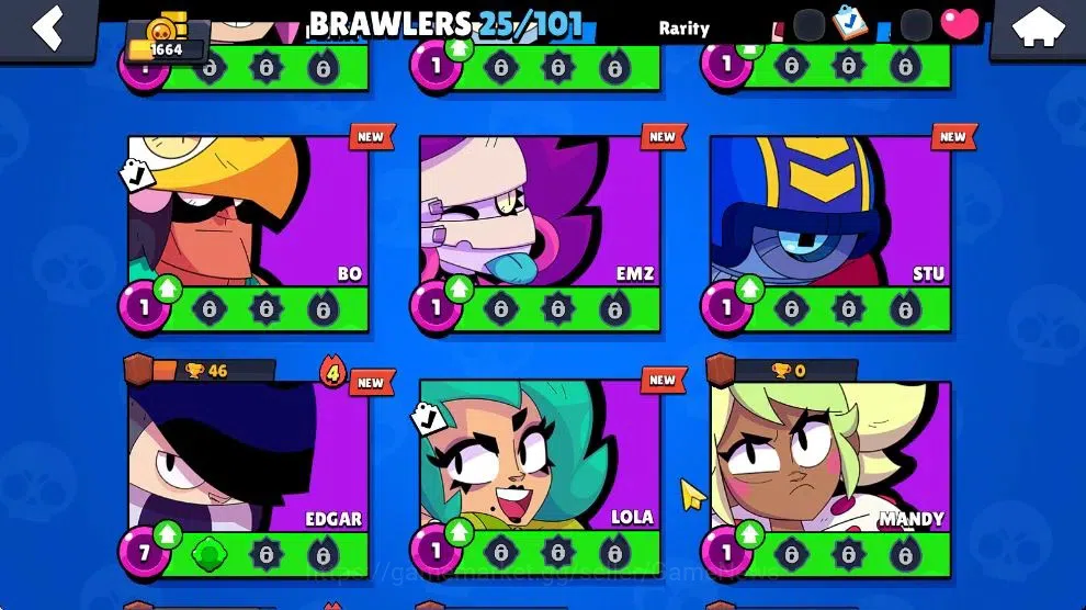 Brawl Stars Accounts 1644 Trophy|10K Bling|25 Brawlers 3 Max Lvl|1Legen image 6