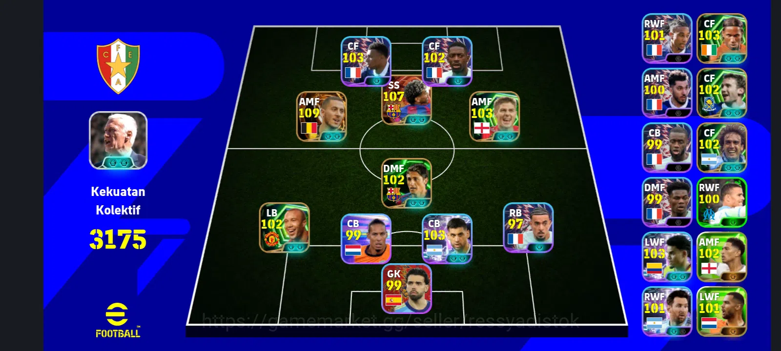 eFootball Accounts Meta Player EFOOTBALL 2026 | BIG TIME LAMINE YAMAL, BIG TIME HAZARD, STEVEN GERARD, G BATISTUTA, PACK 1