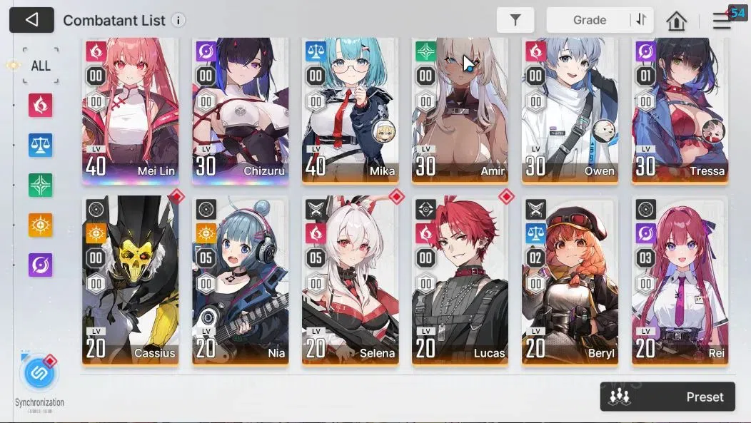 Chaos Zero Nightmare Accounts GLOBAL Lv 40|8 SSR[Heidemarie,Chizuru,Nine,Haru,Ri image 5