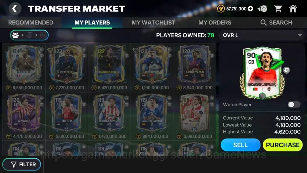 EA SPORTS FC Mobile Accounts OVR 121/47B Value|142k Gems + 12k Shard + 1k RUP w image 10