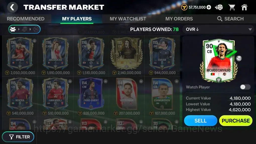 EA SPORTS FC Mobile Accounts OVR 121/47B Value|142k Gems + 12k Shard + 1k RUP w image 11