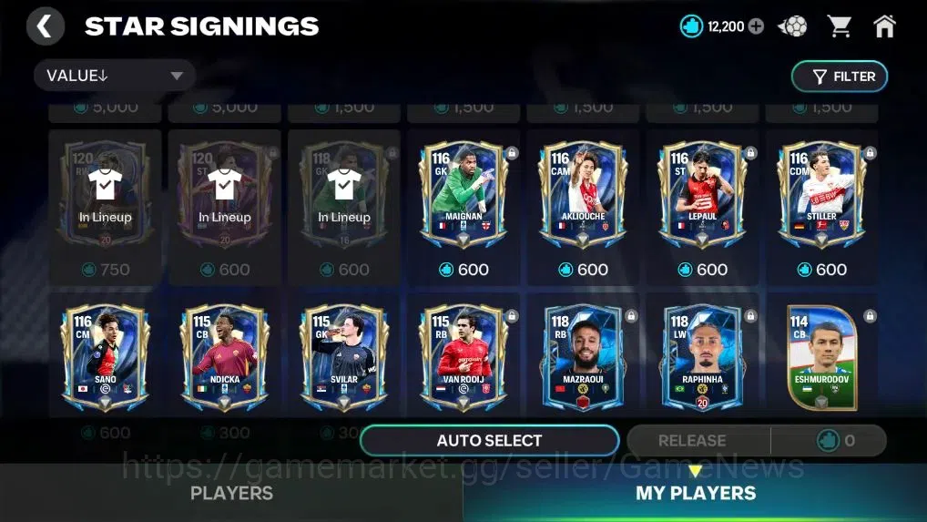 EA SPORTS FC Mobile Accounts OVR 121/47B Value|142k Gems + 12k Shard + 1k RUP w image 14