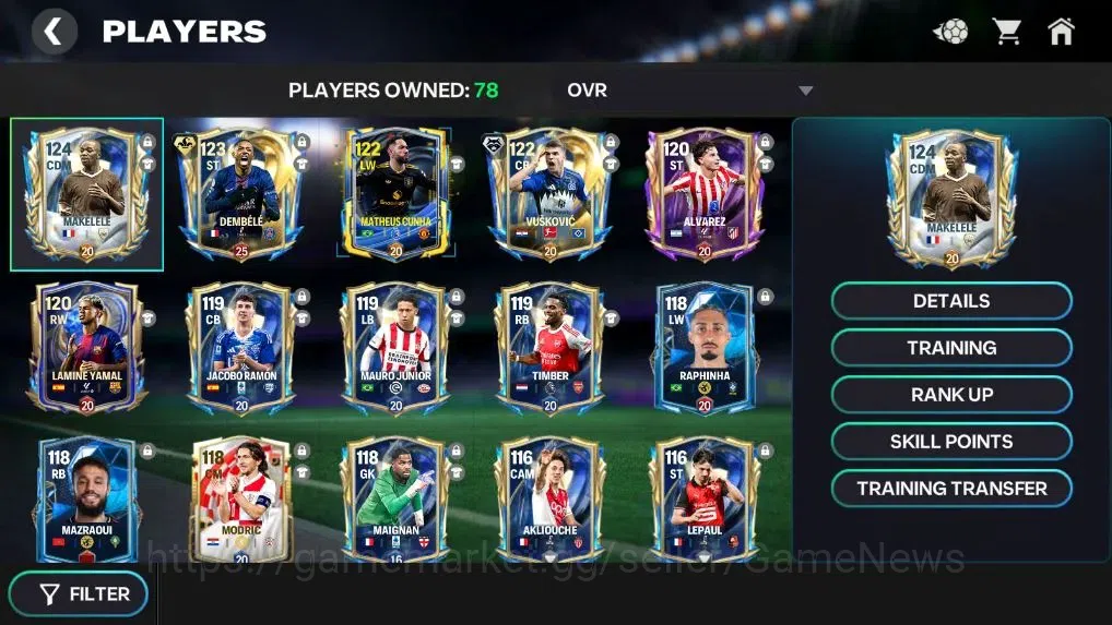 EA SPORTS FC Mobile Accounts OVR 121/47B Value|142k Gems + 12k Shard + 1k RUP w image 4