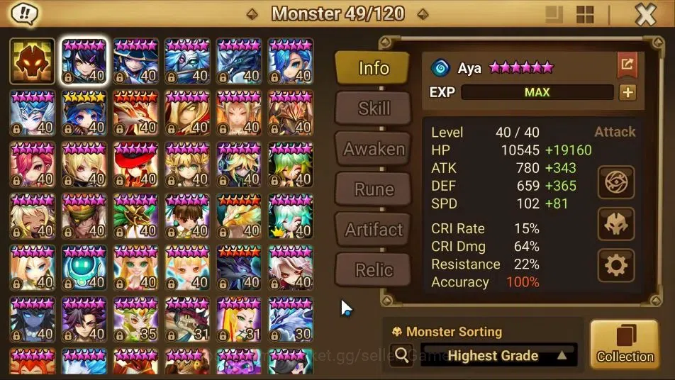 Summoners War: Sky Arena Accounts GLOBAL Lv 48|1 LD[Shun]|15 Total NB5[Liam,Riley,Ta image 10