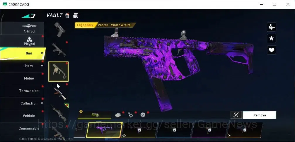 Blood Strike Accounts High-End ASIA|ETERNAL Kala Whisper|11 Legendary [M4A1 Venom,Vector Violet,Desert Eagle,URB 10