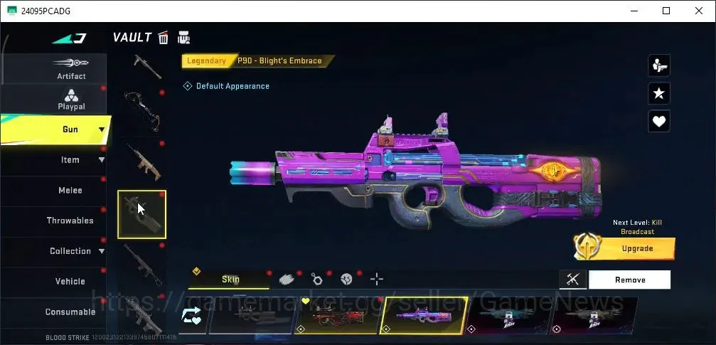 Blood Strike Accounts High-End ASIA|ETERNAL Kala Whisper|11 Legendary [M4A1 Venom,Vector Violet,Desert Eagle,URB 15