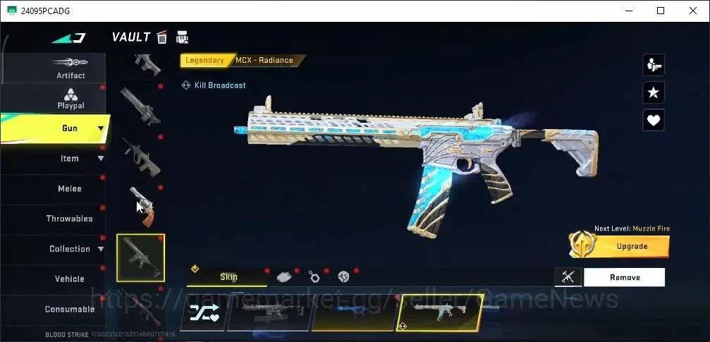Blood Strike Accounts High-End ASIA|ETERNAL Kala Whisper|11 Legendary [M4A1 Venom,Vector Violet,Desert Eagle,URB 18