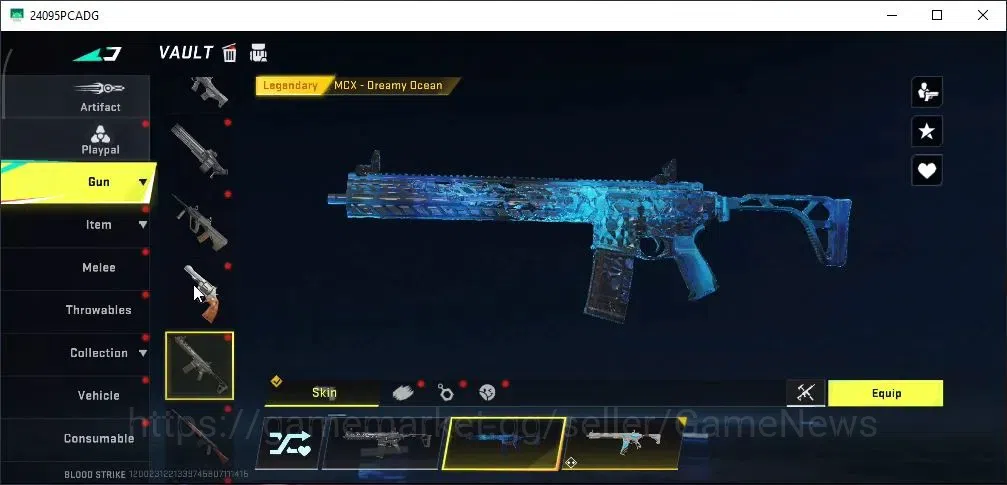 Blood Strike Accounts High-End ASIA|ETERNAL Kala Whisper|11 Legendary [M4A1 Venom,Vector Violet,Desert Eagle,URB 19