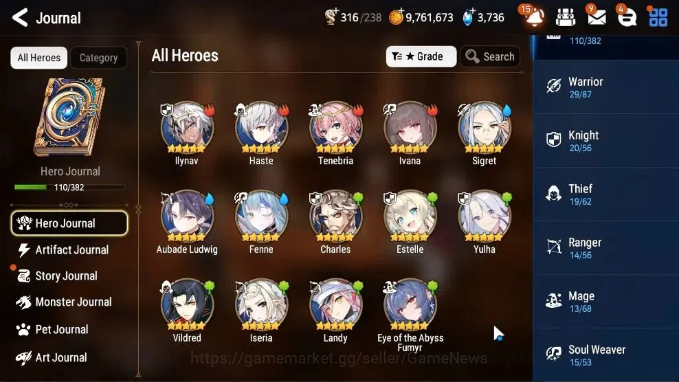 Epic Seven Accounts Starter GLOBAL UnVerif|New Era|4 ML(Rhiana&Luc,Straze,M Kawerik,Etc)+Ab Fumyr,Estele,Ivana,Etc|Poh 7