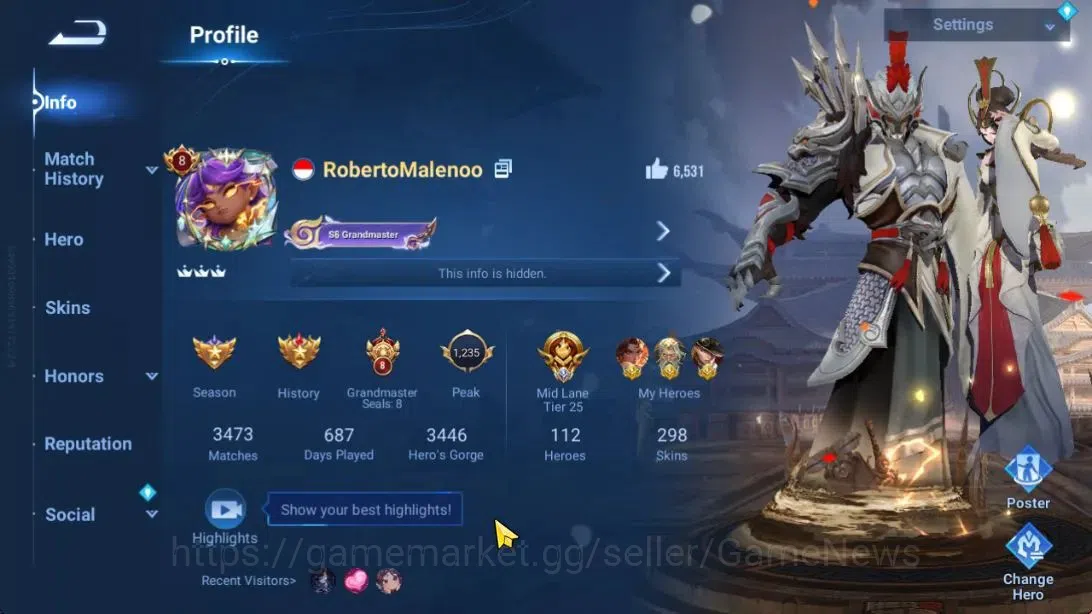 Honor of Kings Accounts Hero112 Skin 298|3 Flawles(Daji,MaiShiranui,LadyZh image 2