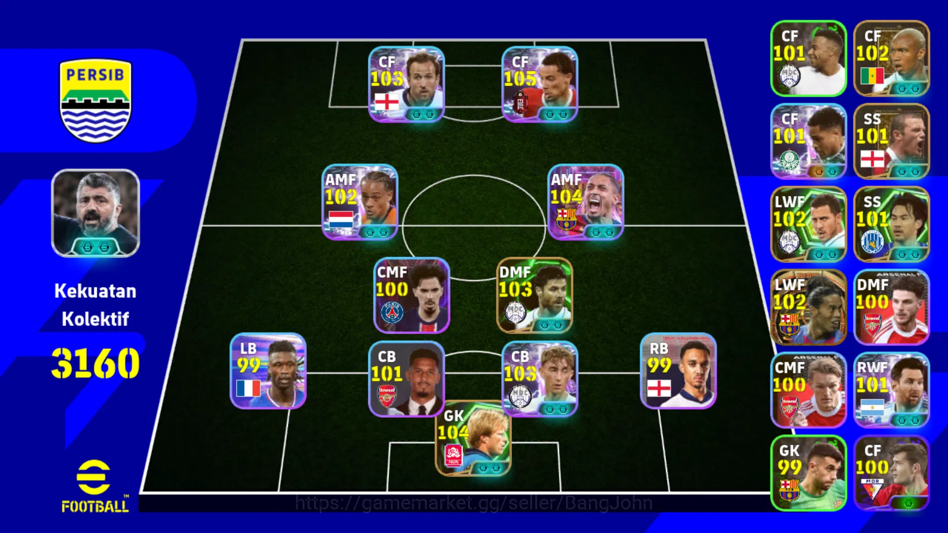 eFootball Accounts Power 3160 | Harry Kane Showtime Bullet Header Eke image 1